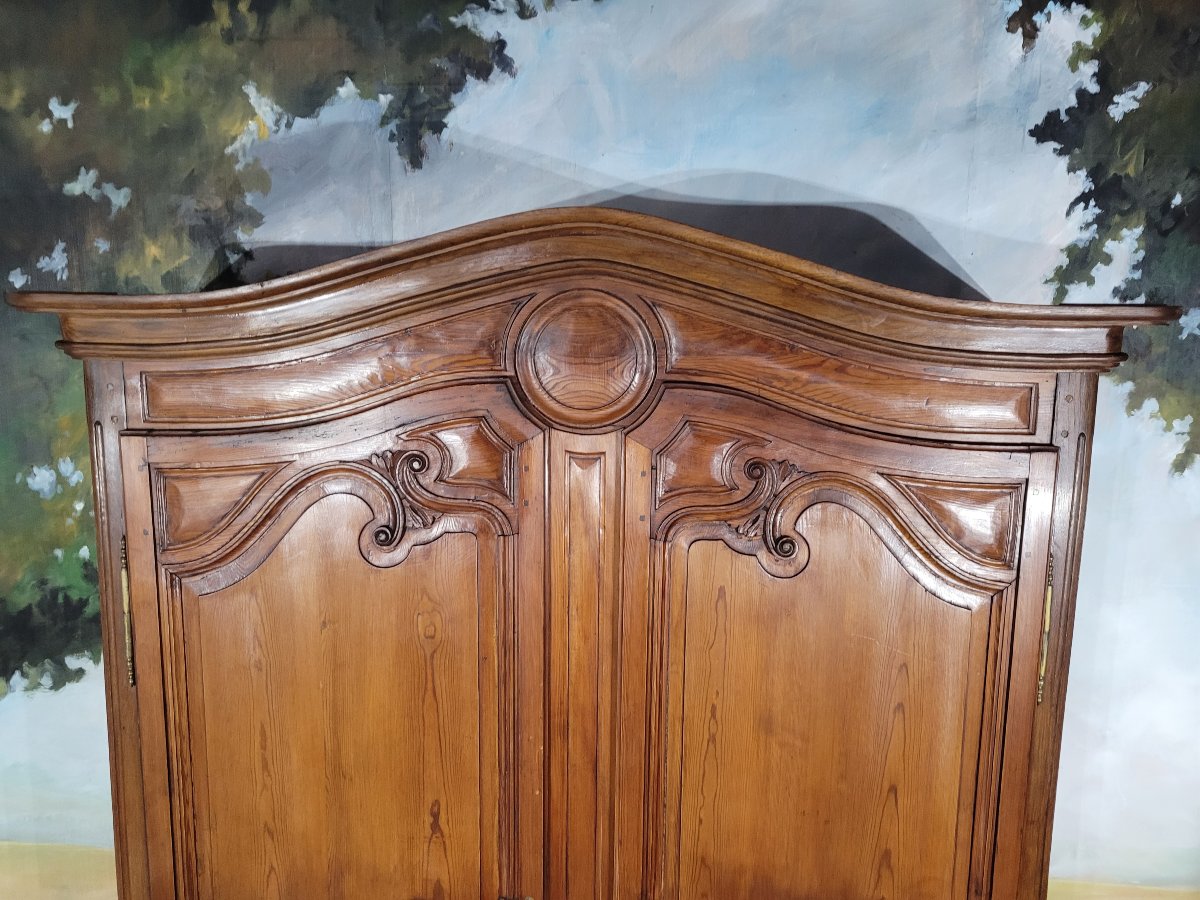 Armoire de montagne en sapin XIX ème siècle-photo-3