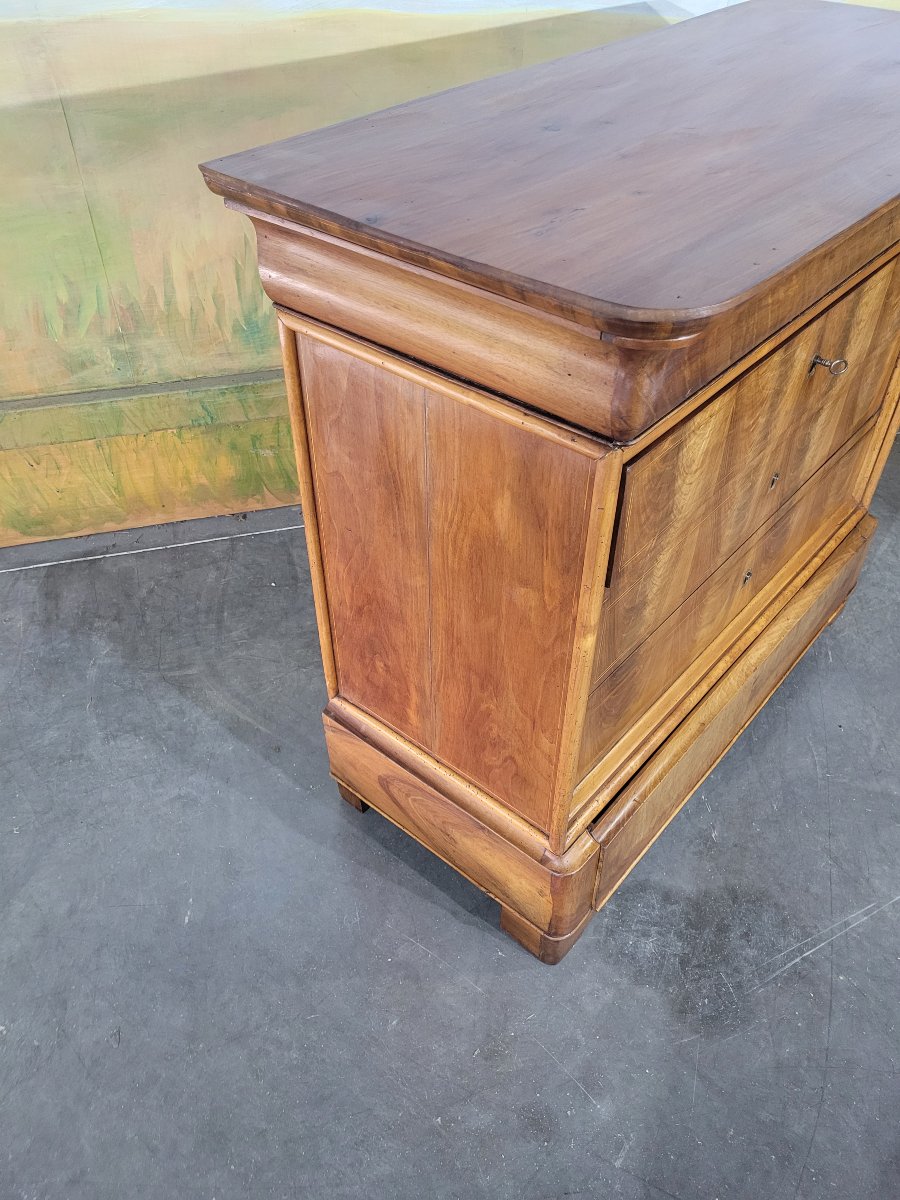 Small Louis Philippe-style Chest Of Drawers In Walnut-photo-3