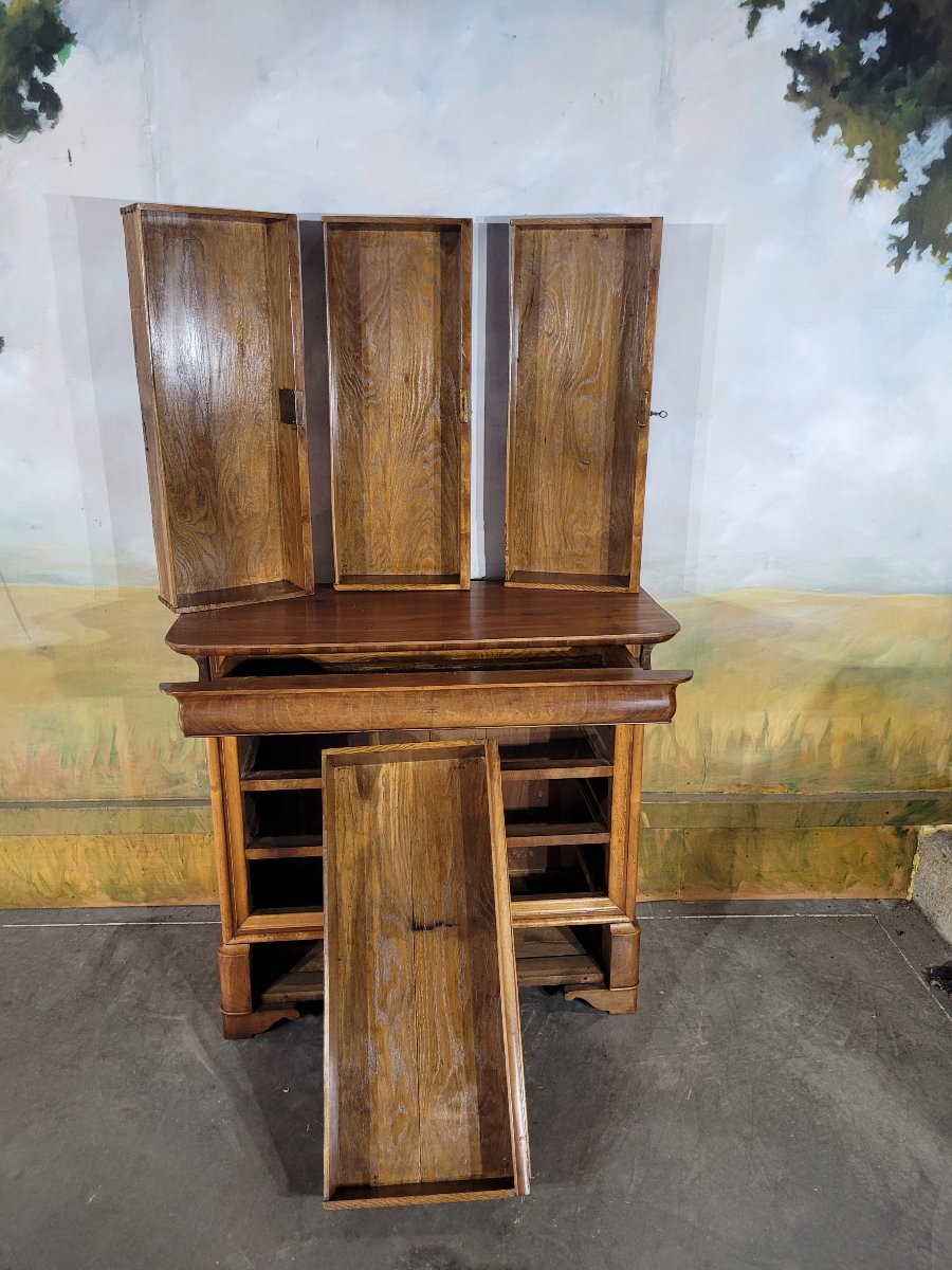 Small Louis Philippe-style Chest Of Drawers In Walnut-photo-5