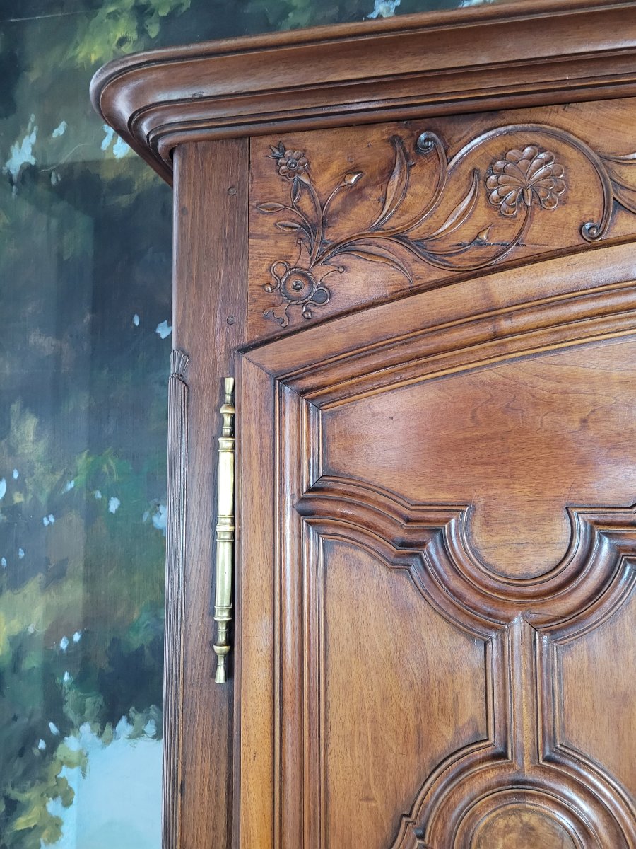 Louis XV Cabinet In Walnut And Oak-photo-3