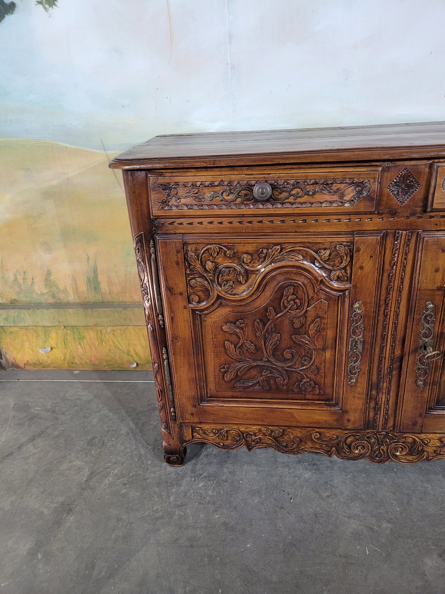 Buffet sculpté  Louis XV en noyer-photo-6