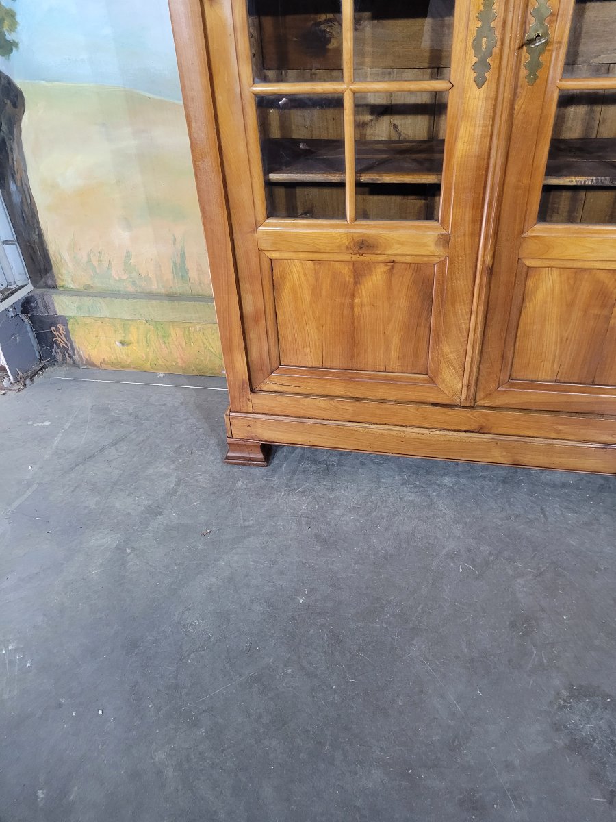 Louis Philippe Bookcase In Cherry Wood-photo-3