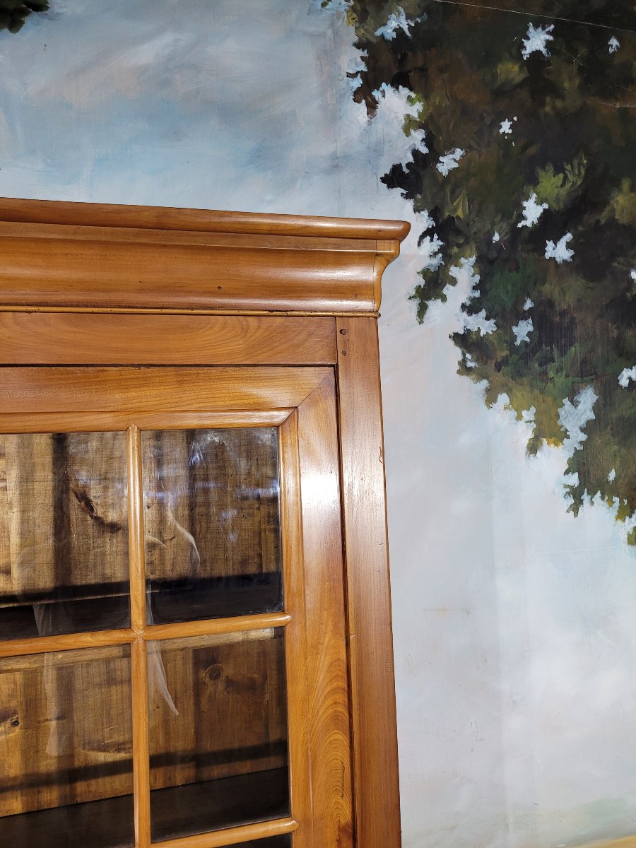Louis Philippe Bookcase In Cherry Wood-photo-4