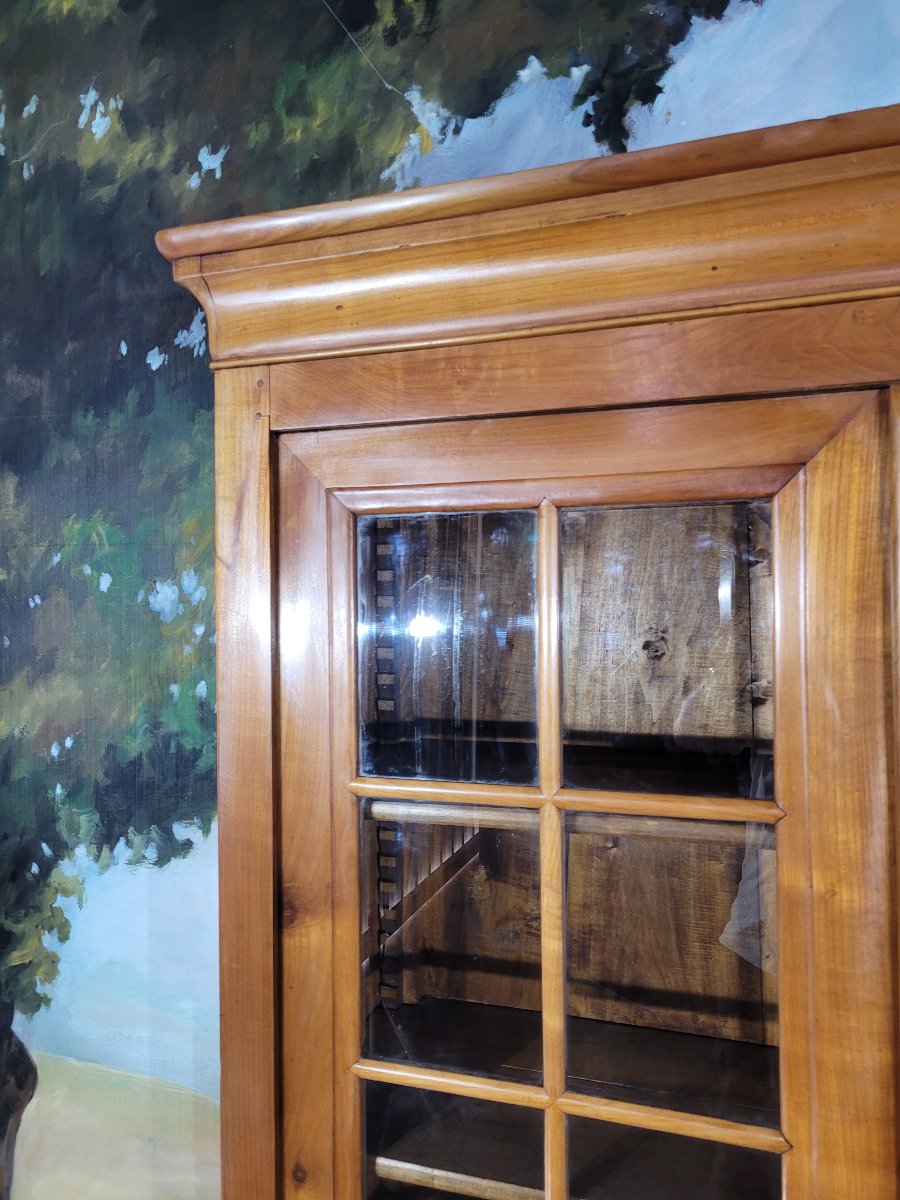 Louis Philippe Bookcase In Cherry Wood-photo-1