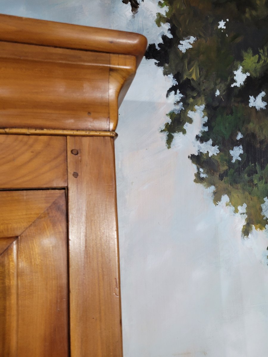 Louis Philippe Bookcase In Cherry Wood-photo-2