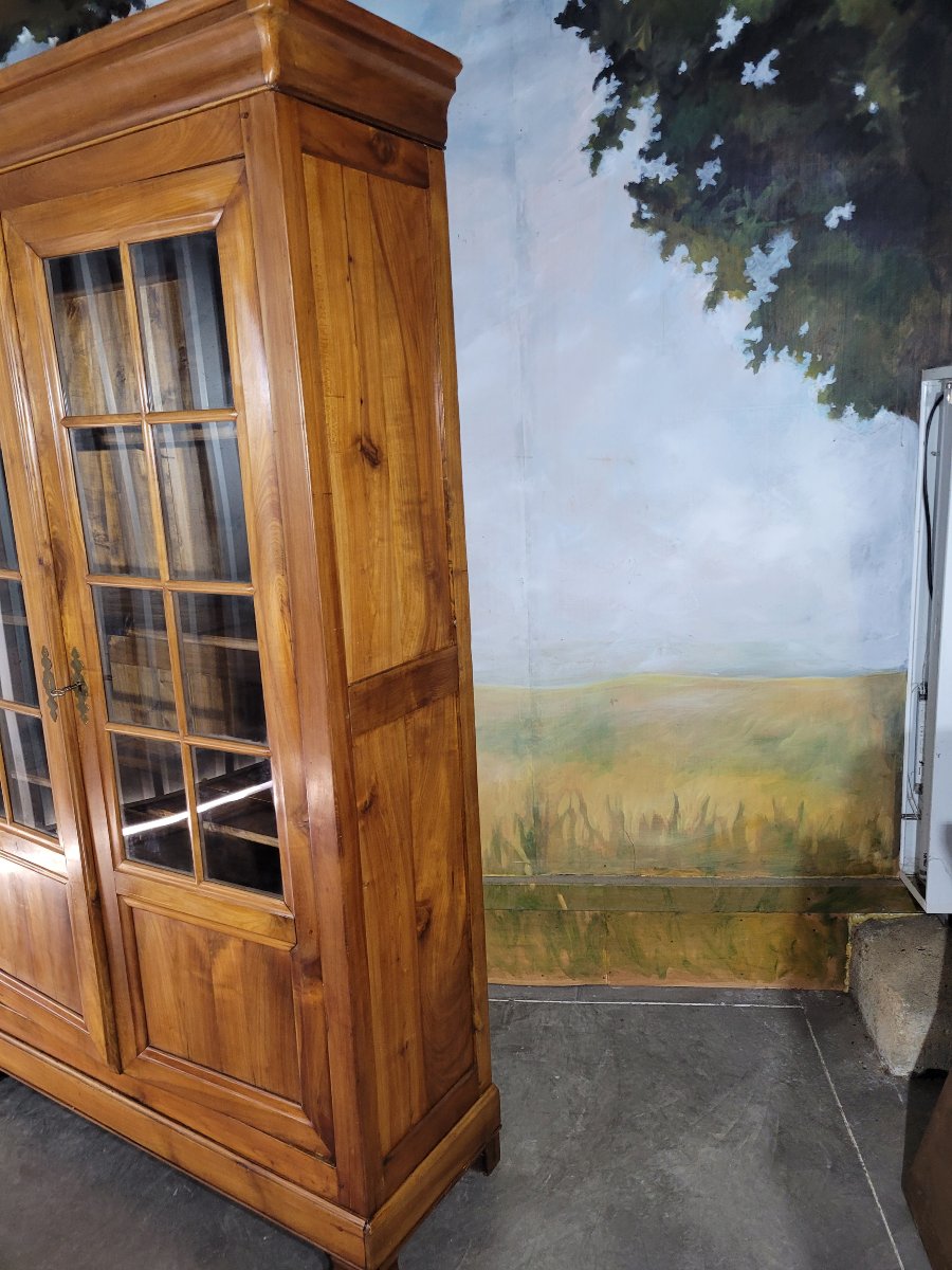 Louis Philippe Bookcase In Cherry Wood-photo-5