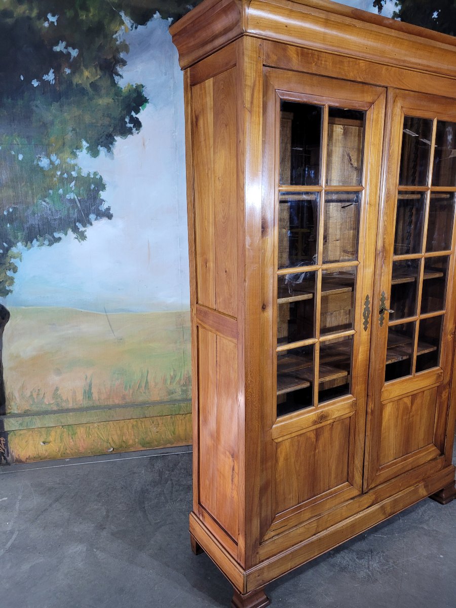 Louis Philippe Bookcase In Cherry Wood-photo-6