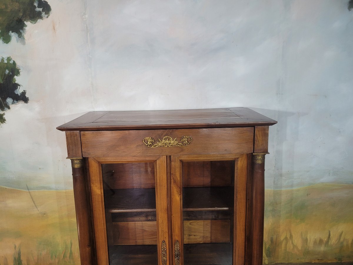 Small Empire-style Bookcase Made Of Cherry Wood-photo-4