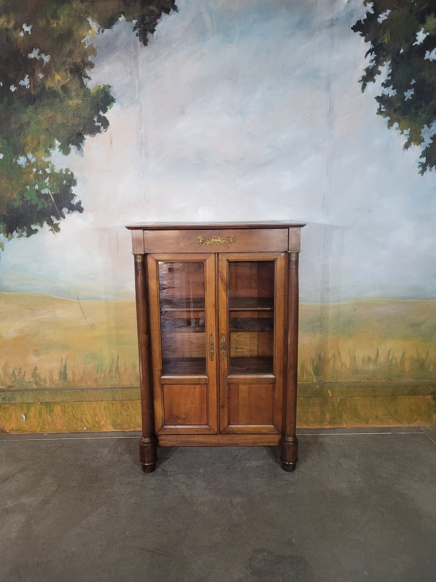Small Empire-style Bookcase Made Of Cherry Wood