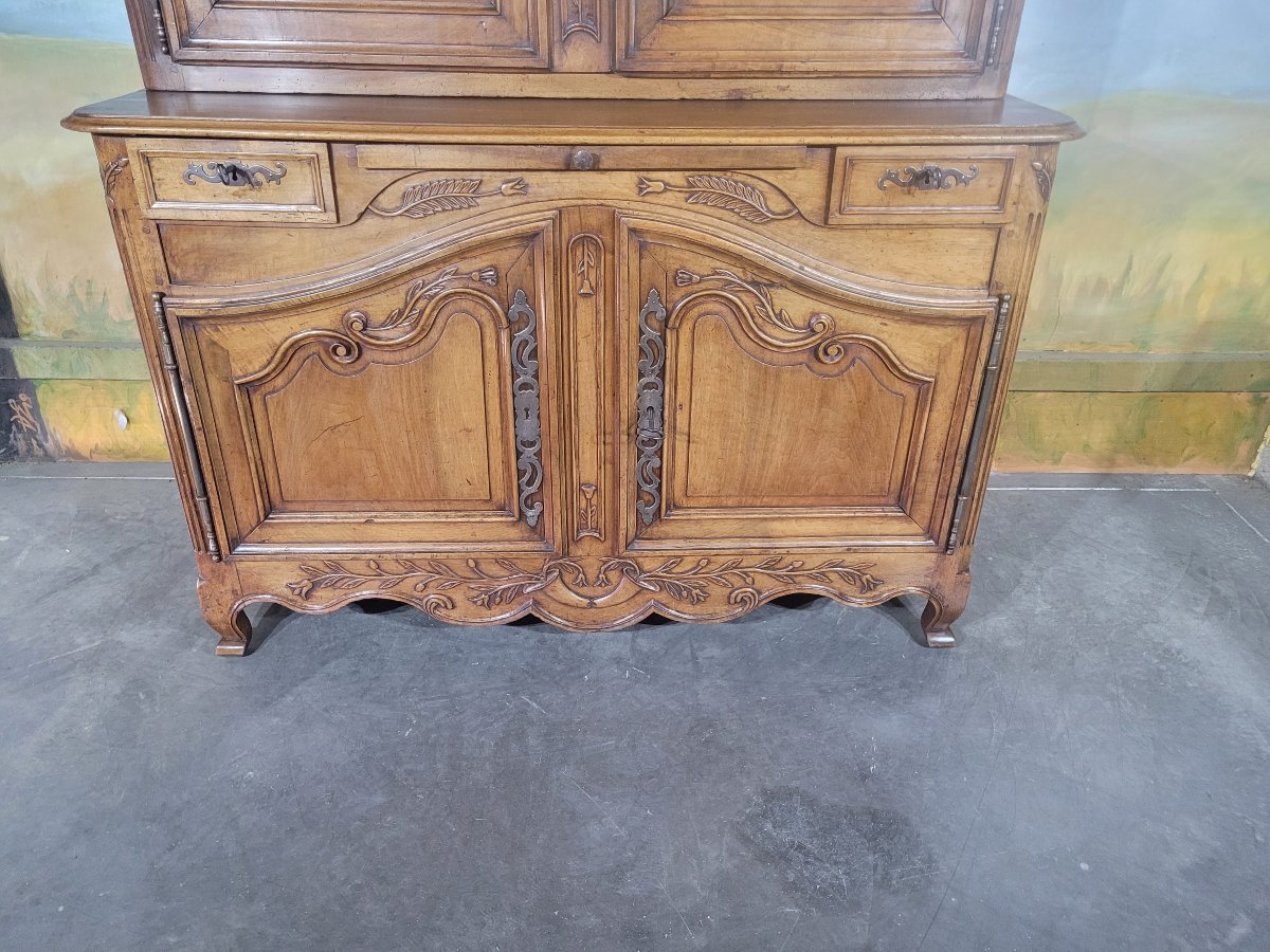 Two-section Louis XV Sideboard With A &amp;quot;gendarme&amp;#039;s Cap&amp;quot; Top-photo-2