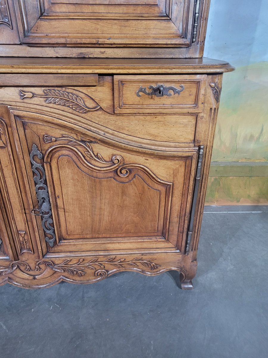 Two-section Louis XV Sideboard With A &amp;quot;gendarme&amp;#039;s Cap&amp;quot; Top-photo-4