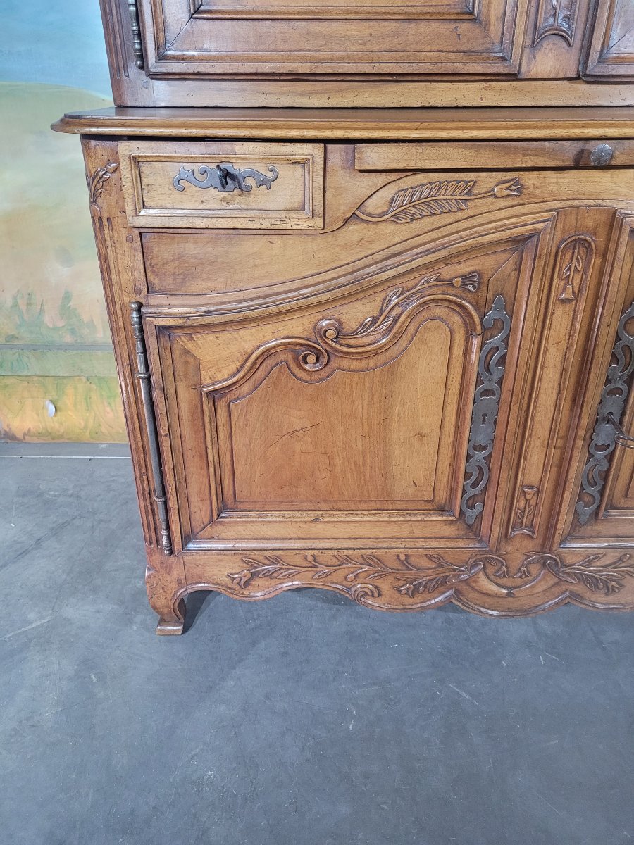 Two-section Louis XV Sideboard With A &amp;quot;gendarme&amp;#039;s Cap&amp;quot; Top-photo-1