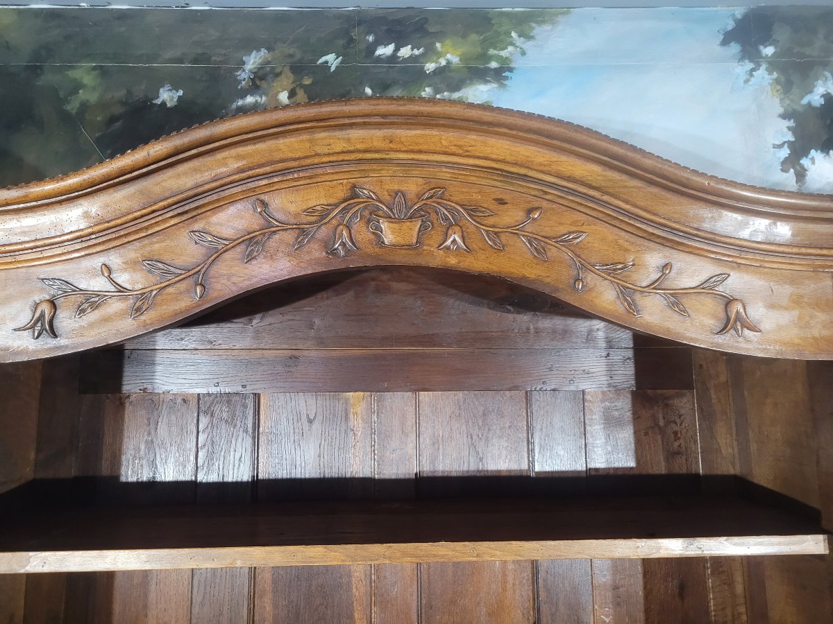 Two-section Louis XV Sideboard With A &amp;quot;gendarme&amp;#039;s Cap&amp;quot; Top-photo-3