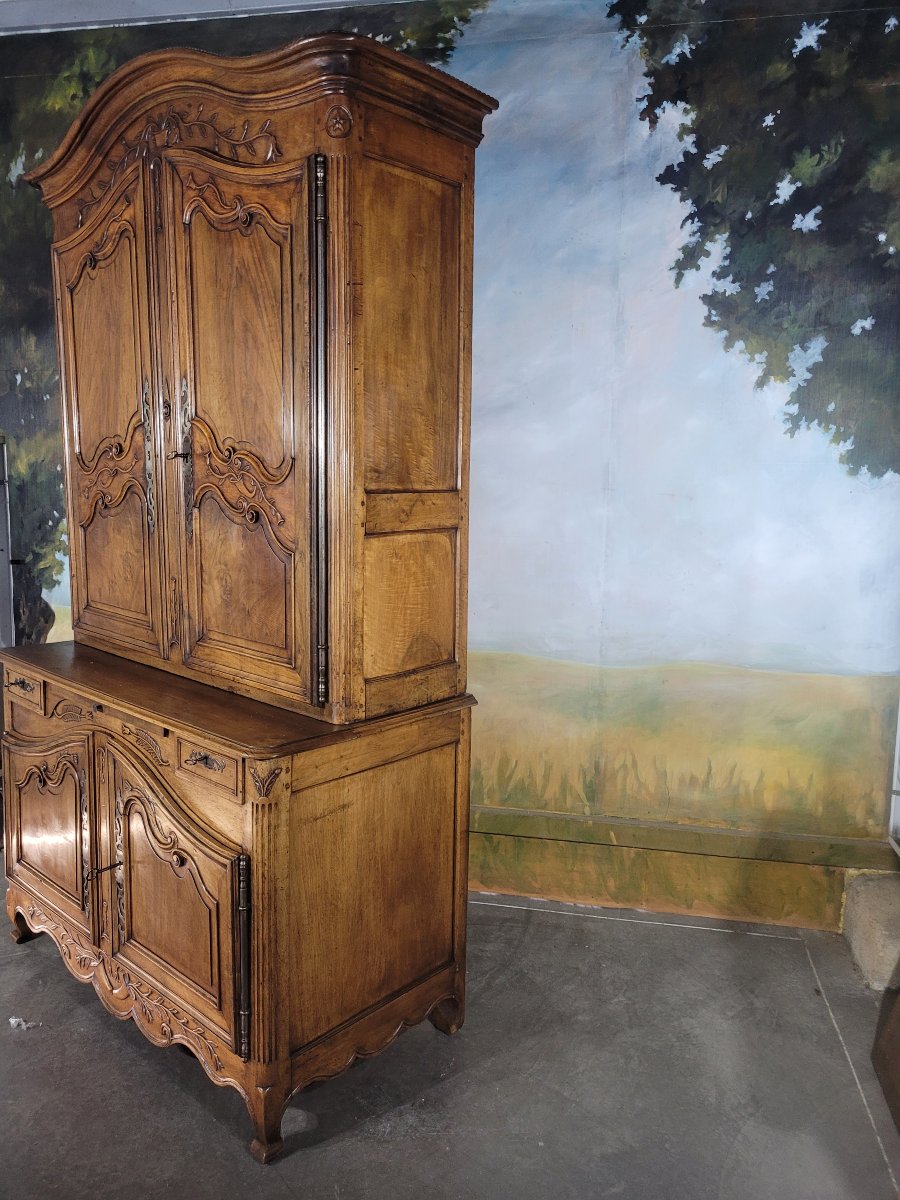 Two-section Louis XV Sideboard With A &amp;quot;gendarme&amp;#039;s Cap&amp;quot; Top-photo-7