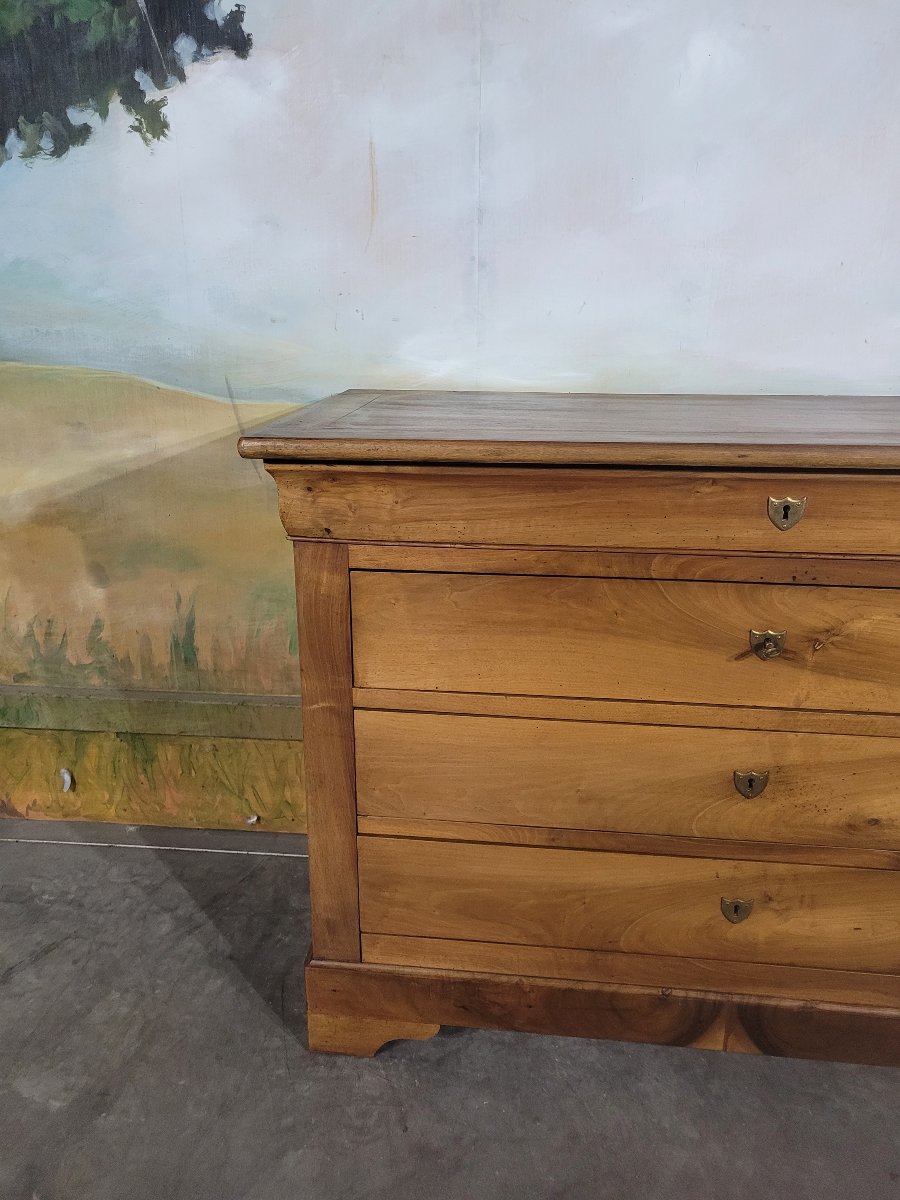 Louis Philippe-era Chest Of Drawers Made Of Solid Walnut-photo-3
