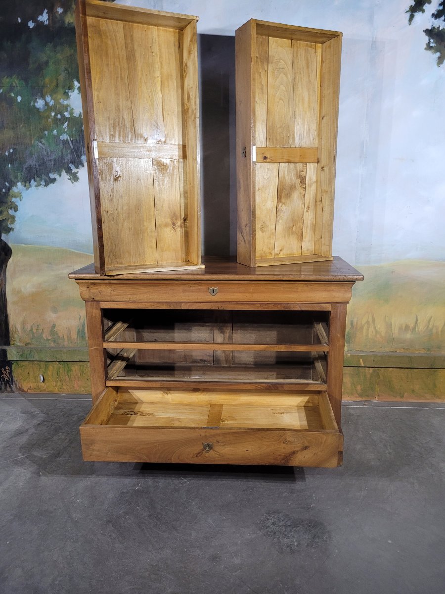 Louis Philippe-era Chest Of Drawers Made Of Solid Walnut-photo-7