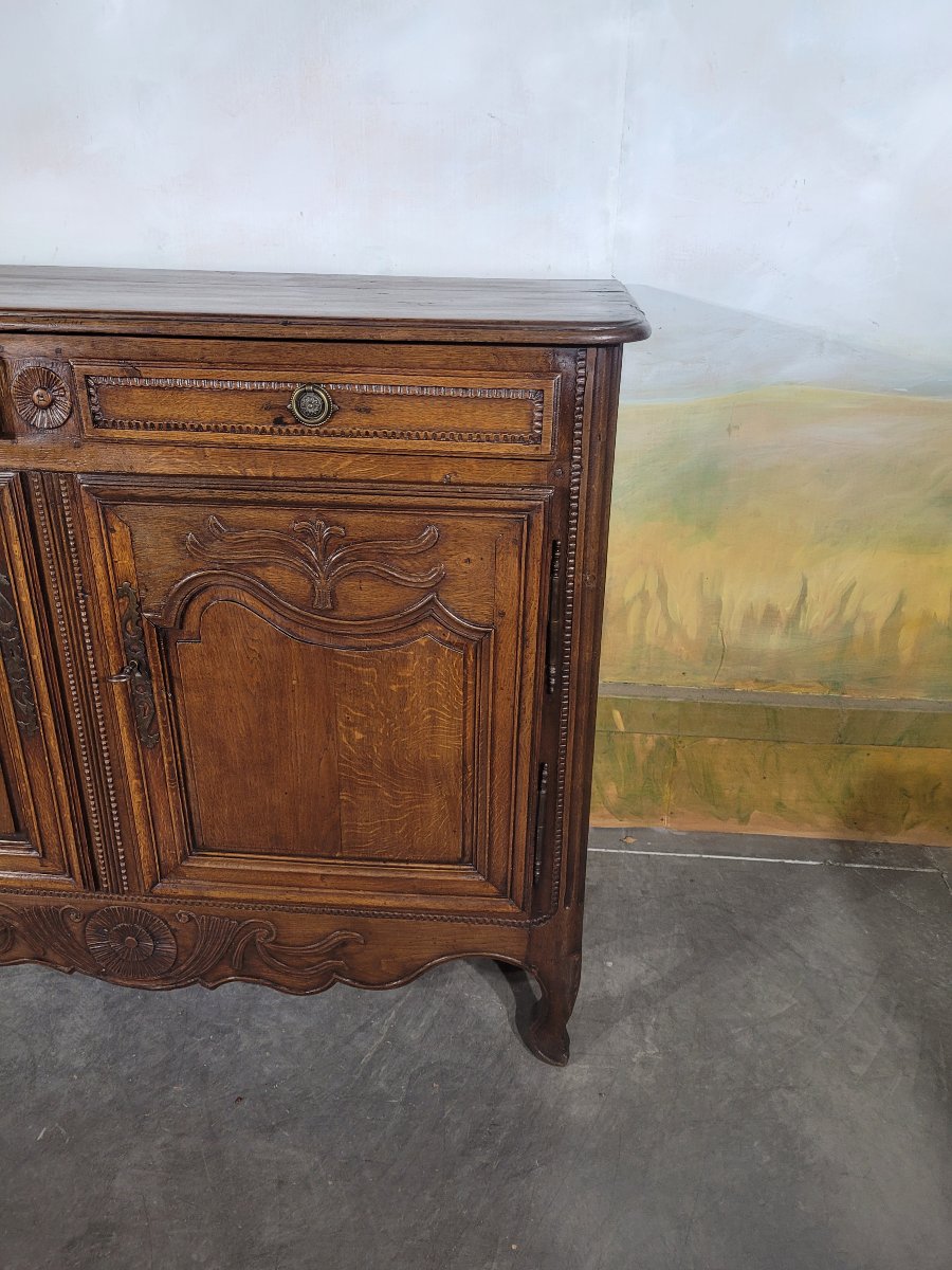 Buffet sculpté en chêne massif-photo-2