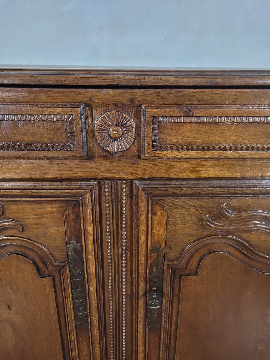 Buffet sculpté en chêne massif-photo-5
