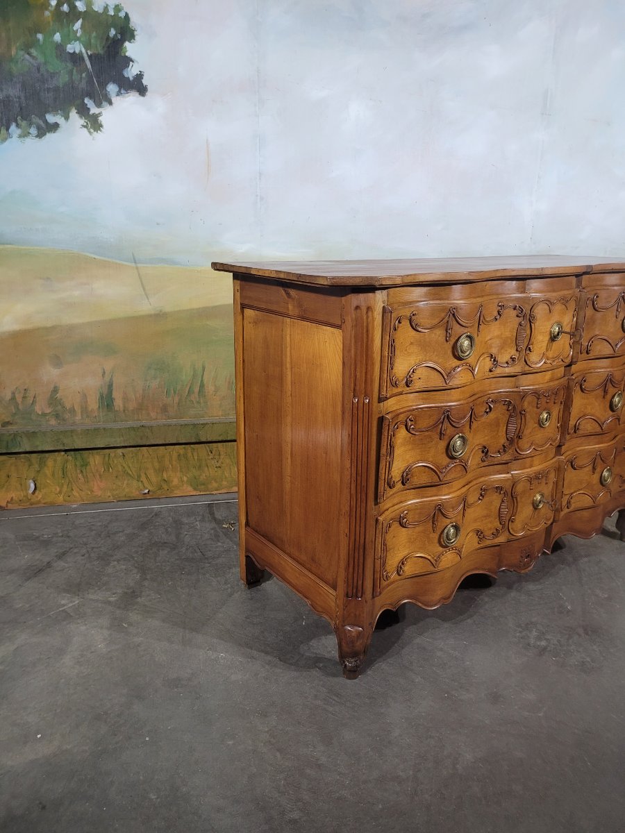 Commode arbalète en merisier massif fin XIX ème -photo-3