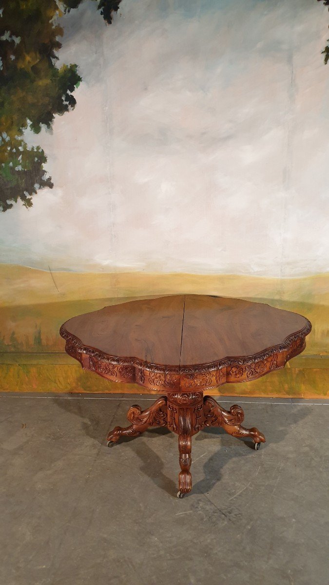 Pedestal Table, Napoleon III Central Foot Table