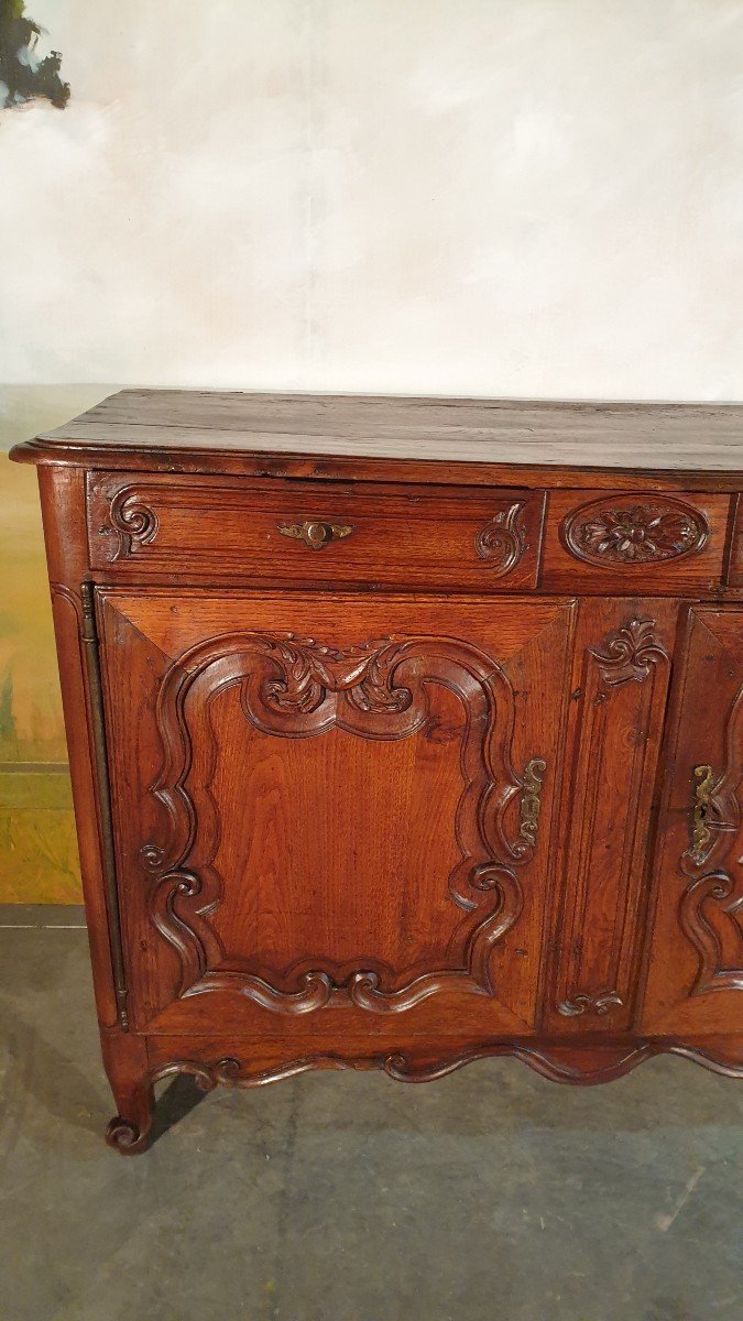 Louis XV Low Buffet In Oak-photo-3