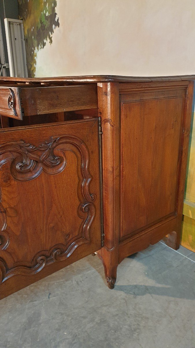 Louis XV Low Buffet In Oak-photo-3