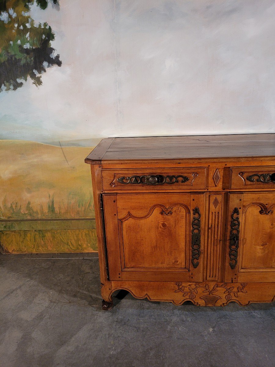 Low Louis XV Period Buffet In Pear Tree-photo-3