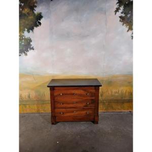 Petite Commode Restauration En Noyer Massif 