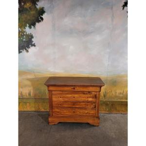 Small Louis Philippe Chest Of Drawers In Solid Walnut