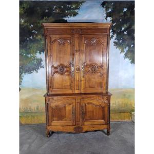 Louis XV Period Double-body Sideboard In Cherry Wood