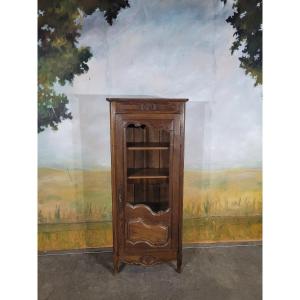 Petite vitrine en chêne une porte