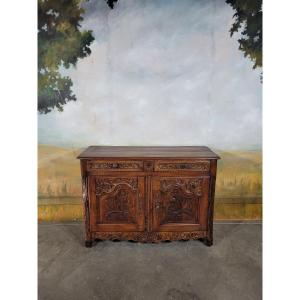 Carved Louis XV Sideboard In Walnut