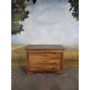 Louis Philippe-era Chest Of Drawers Made Of Solid Walnut