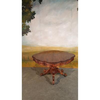 Pedestal Table, Napoleon III Central Foot Table