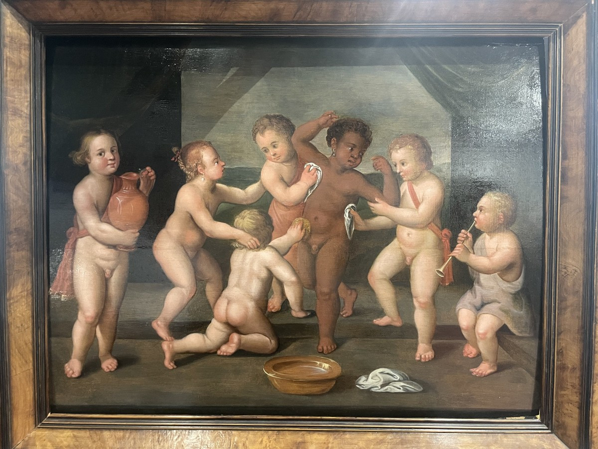 Circle Of Jakob De Backer (1540-1599), Child's Toilet-photo-2
