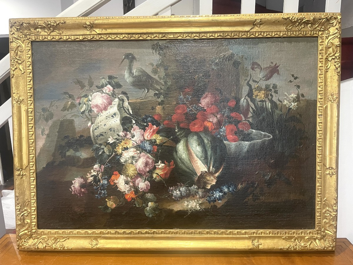 Attribuées à Francesco Guardi (1712-1793) – Paire de grandes huiles sur toile-photo-2