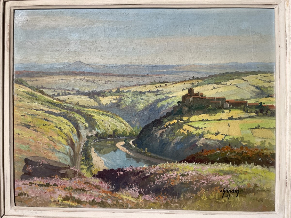  Vue du village de Saint-Yvoine, 1947.  André Gardin (1918-2006), -photo-2