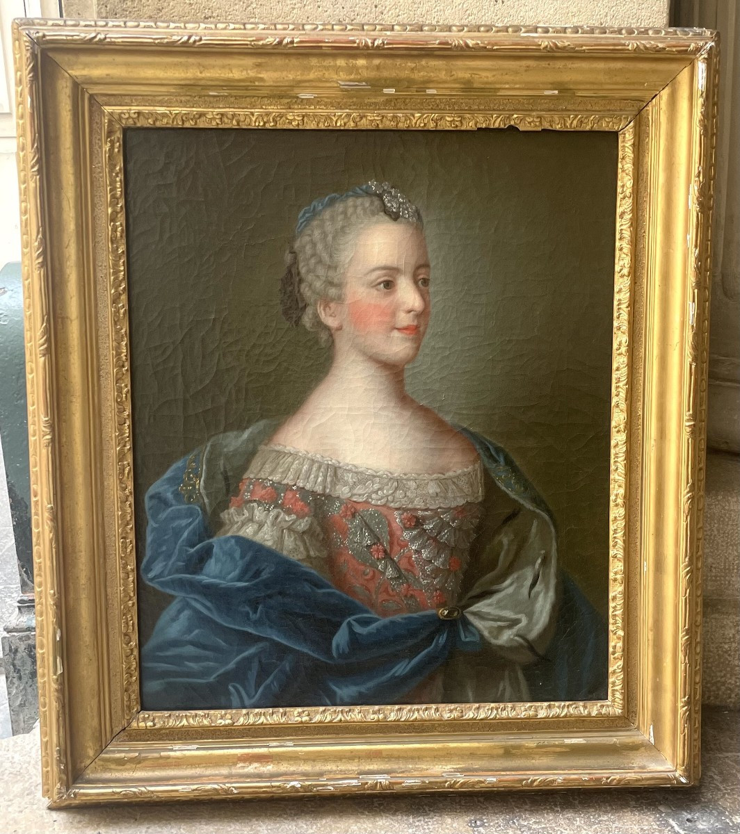 École française vers 1750 – Portrait de Louise de France – Atelier de Liotard