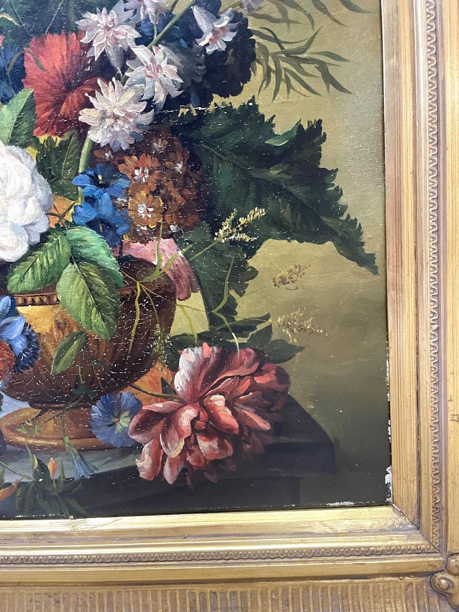 Ecole Anglaise du XIXème siècle,  Bouquet de fleurs, A.Tucker-photo-2