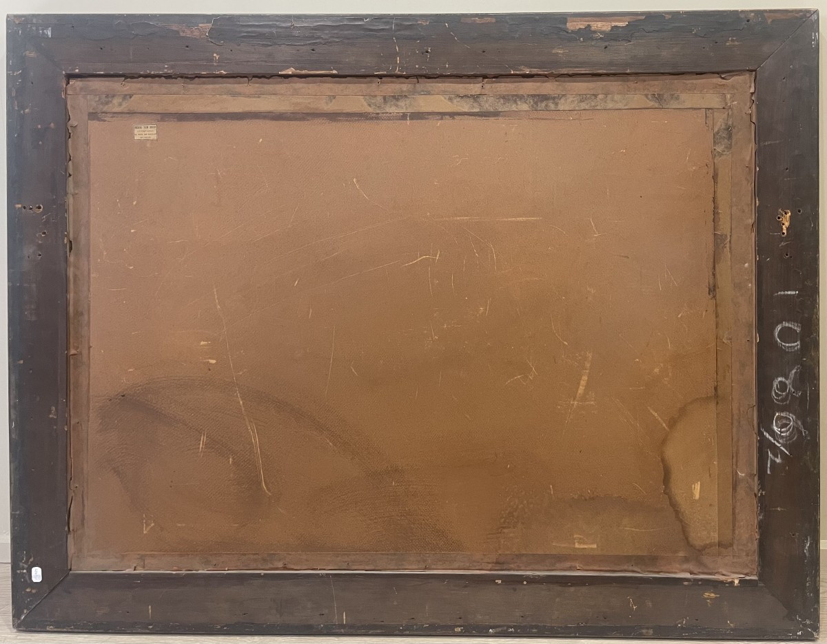 Gravure d'après l'œuvre d'Horace Vernet "La chasse aux sangliers dans la plaine de Sahara" -photo-3