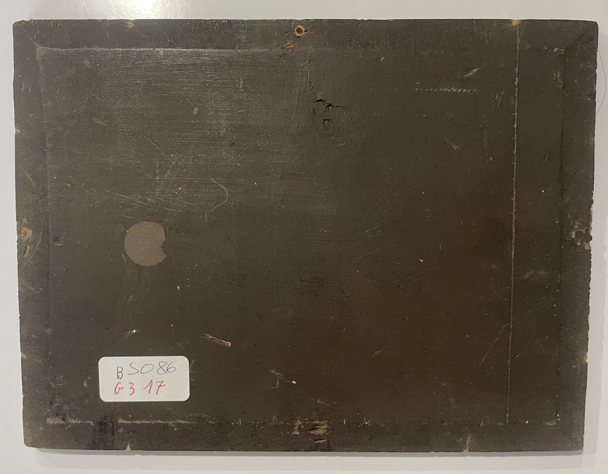 French School, 19th Century, Faustin Besson (1821–1882) "three Cherubs" Oil On Panel-photo-3