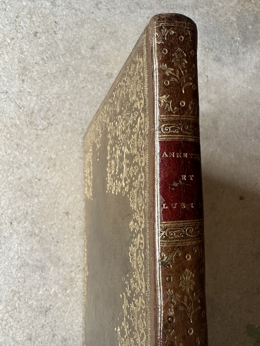 Marmontel, And Laborde. Annette And Lubin, 1762. Superb Morocco Binding With Gilt Lace.-photo-2