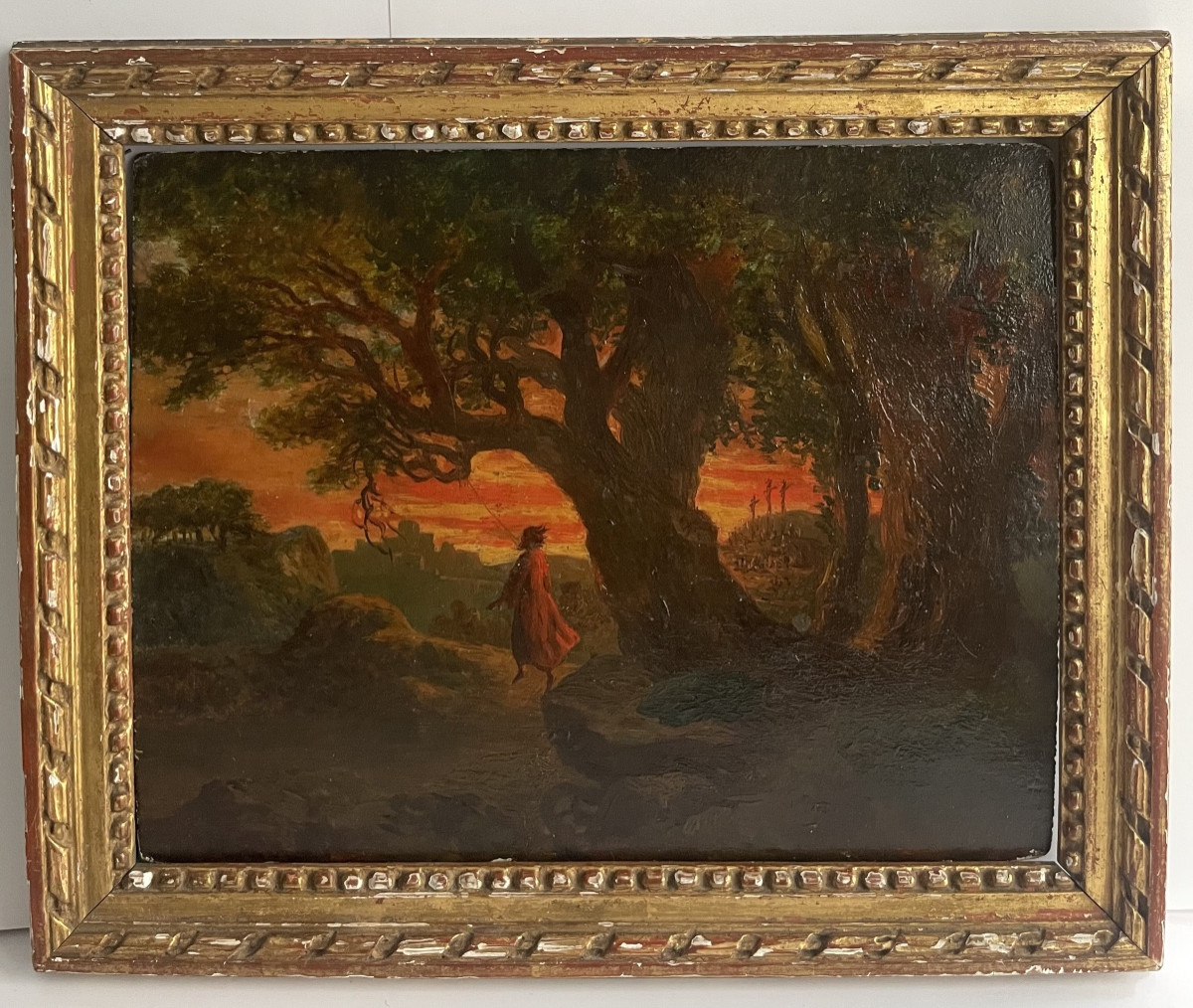 Attribué à Théodore Rousseau (1812–1867) - La Mort de Judas - Huile sur panneau