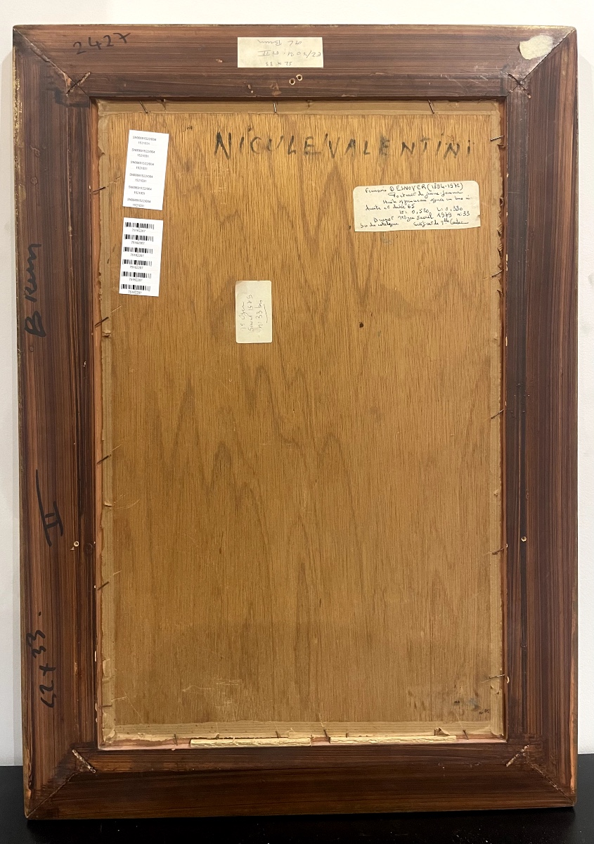 François Desnoyer (1894-1972) - Portrait Of Nicole Valentini, 1965 - Oil On Panel. -photo-1