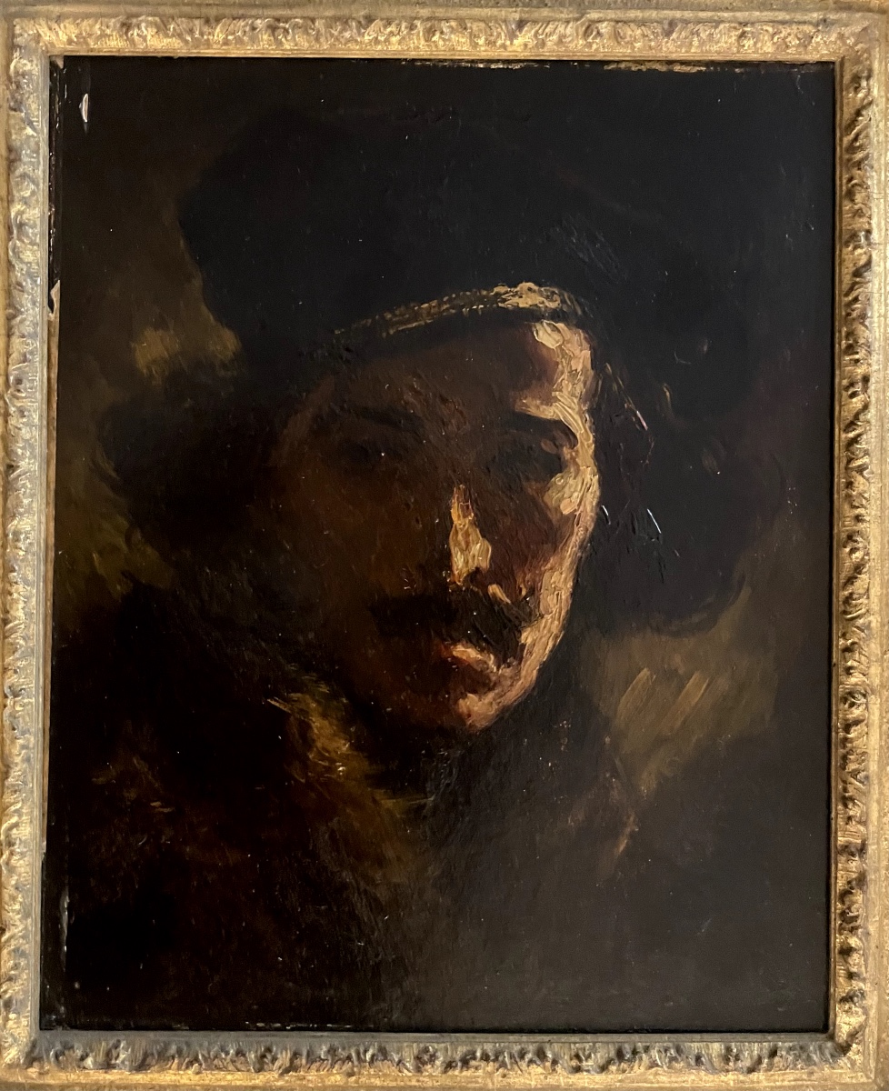 French School, 19th Century - Portrait Of A Man - Oil On Heavy Cardboard-photo-2