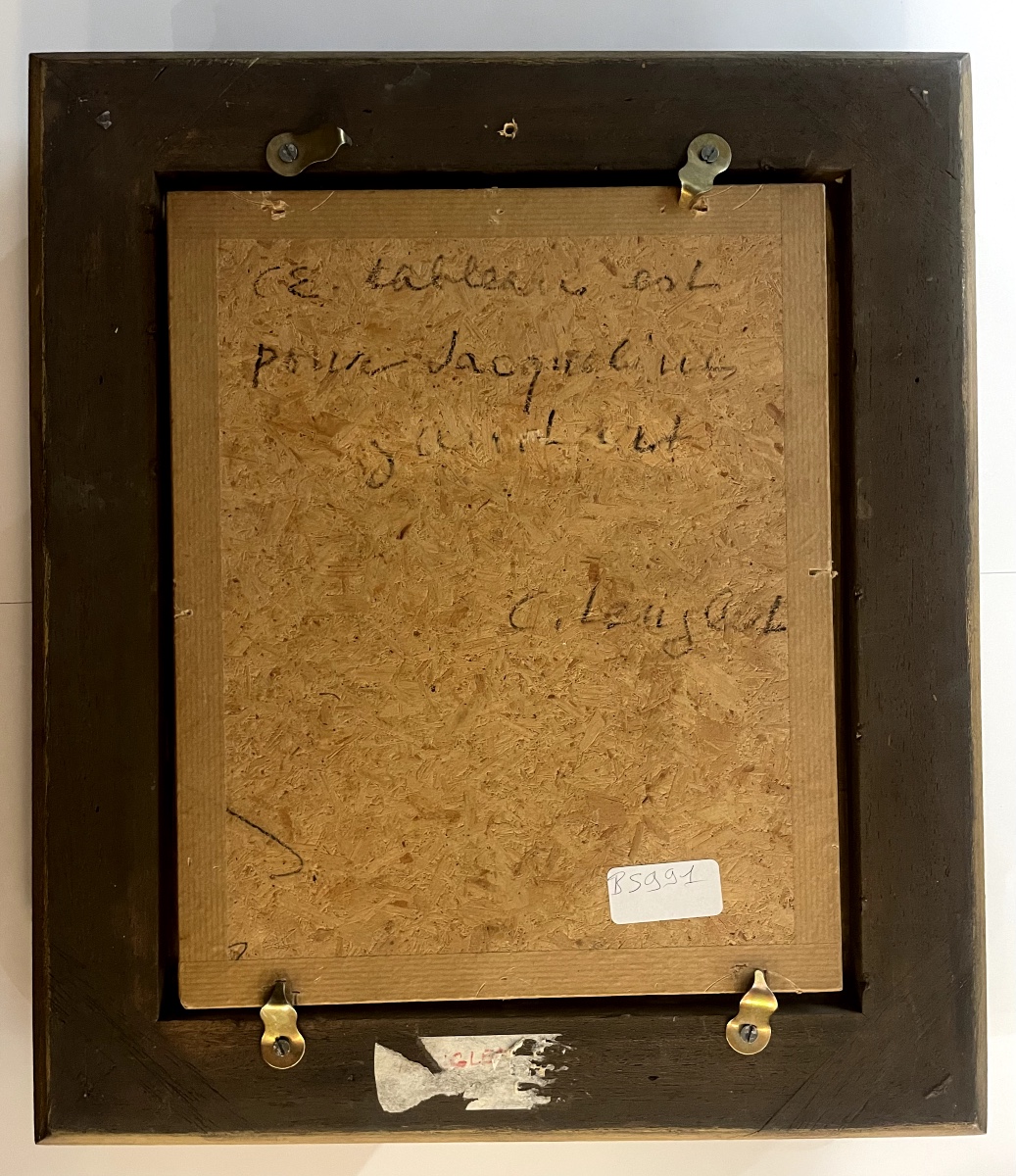 French School, 19th Century - Portrait Of A Man - Oil On Heavy Cardboard-photo-3