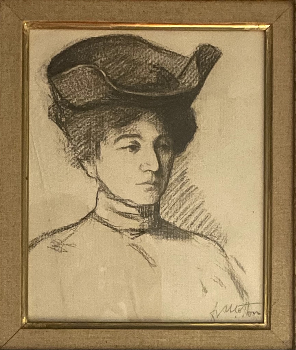 Félix Vallotton (1865–1925) – Portrait Of Misia Sert – Charcoal-photo-2