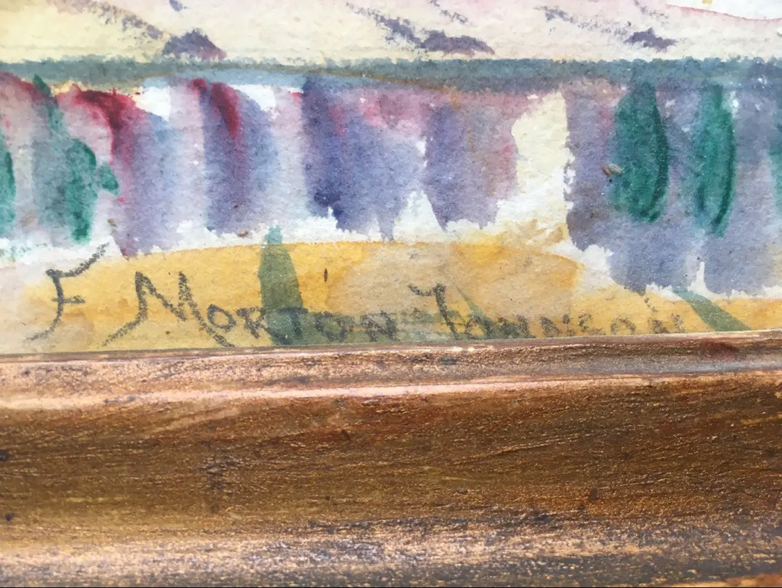 Francis Morton-Johnson (1878–1931) – Péniche sur un port parisien au viaduc d’Austerlitz -photo-3