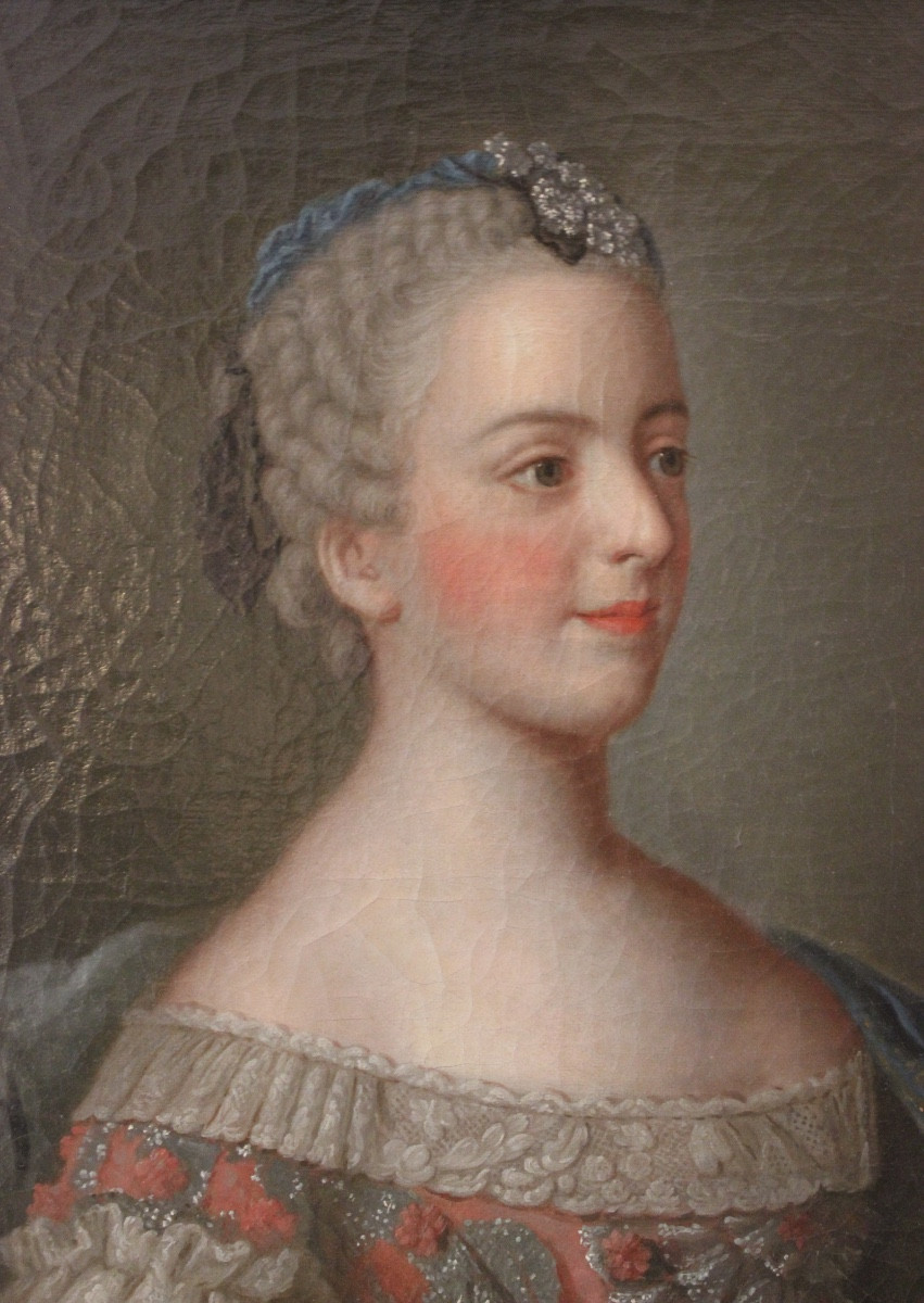 Jean-étienne Liotard - Portrait Of Louise Of France - Oil On Canvas-photo-2