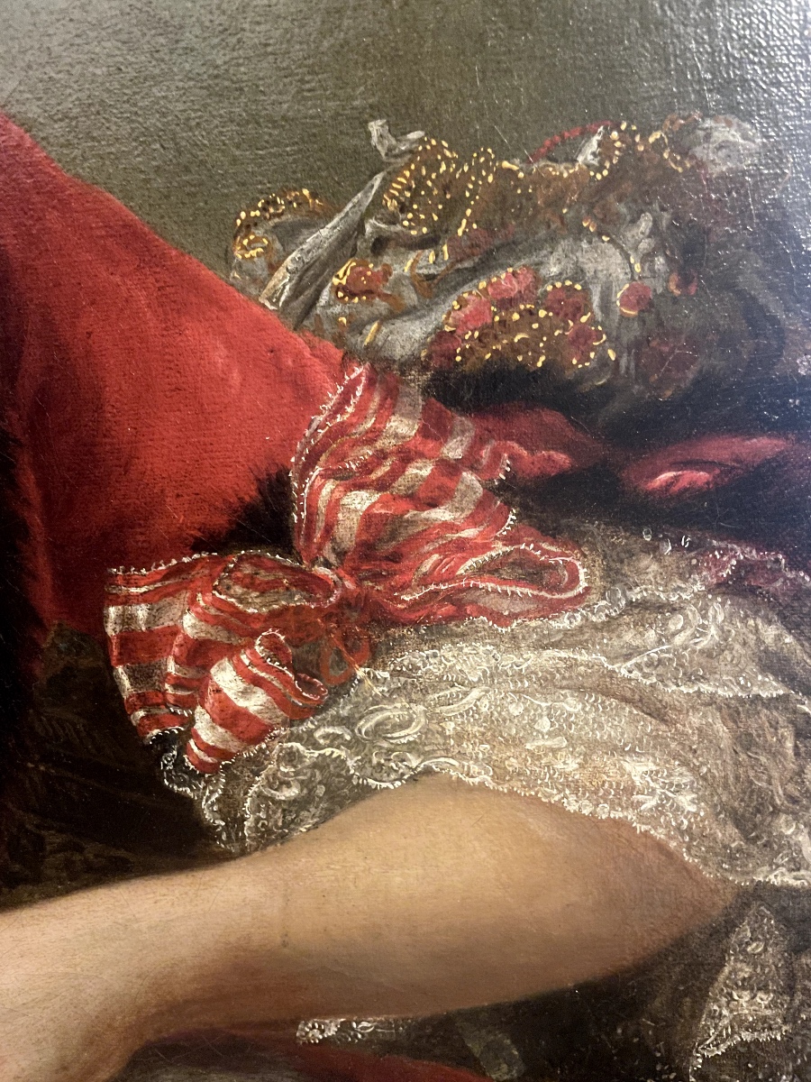 Marianne Loir (1705-1783) - Presumed Portrait Of Mademoiselle De Blois - Oil On Canvas-photo-1